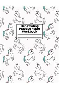 Handwriting Practice Paper Workbook