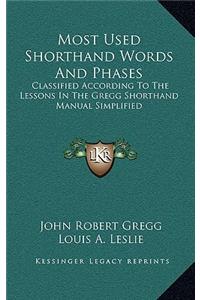 Most Used Shorthand Words And Phases
