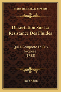 Dissertation Sur La Resistance Des Fluides