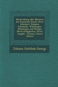 Beschreibung Aller Nationen Des Russischen Reichs