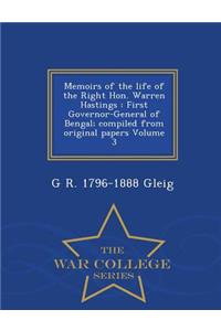 Memoirs of the Life of the Right Hon. Warren Hastings