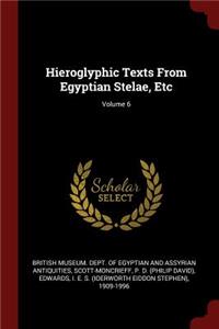 Hieroglyphic Texts From Egyptian Stelae, Etc; Volume 6