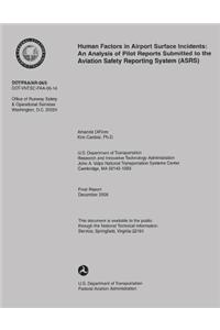 Human Factors in Airport Surface Incidents