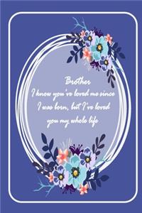 Brother I know you've loved me since I was born ...