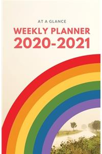 At a Glance 2020-2021 Weekly Planner: Colorful Rainbow 2 Year / 24 Month Pocket Planner for Purse - Jan 2020 - Dec 2021 Calendar - Size: 5.5" x 8.5"