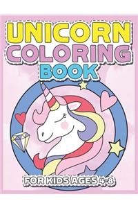 Unicorn Coloring Book for Kids Ages 4-8