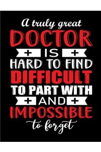 A truly Great doctor is hard to find difficult to part with and impossible to forget
