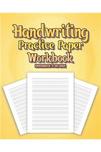Handwriting Practice Paper Workbook