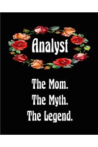 Analyst The Mom The Myth The Legend: 2020 Monthly Planner 6 in x 9 in Notebook 110 Pages Journal Book