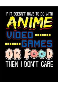 If It Doesn't Have To Do With Anime Video Games Or Food Then I Don't Care