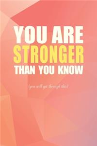 You are stronger than you know (you will get through this) - A Grief Notebook