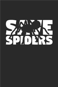 Save Spiders Notebook - Spiders Gift - Vintage Endangered Animal Journal - Extinction Animals Diary for Spider Lovers
