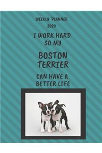 Boston Terrier Weekly Planner 2020