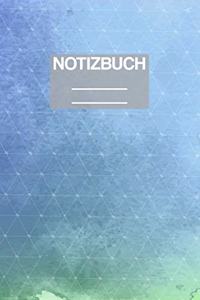 Notizbuch A5 Muster Hellblau Wasserfarben