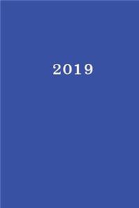 2019: Calendar/Planner/Appointment Book: 1 week on 2 pages, Format 6" x 9" (15.24 x 22.86 cm), Cover blue