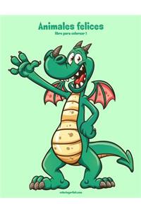 Animales felices libro para colorear 1