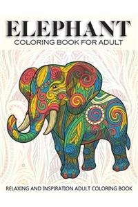 Elephant Coloring Book for Adult