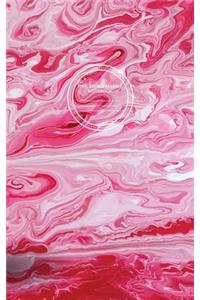 Pink Swirls Marble Notebook