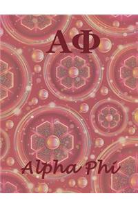 Alpha Phi: Lined Notebook - Journal - Composition Book - 8.5 X 11 Paper - College Ruled - 100 Pages