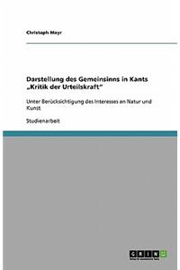 Darstellung des Gemeinsinns in Kants 