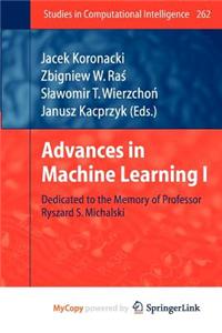 Advances in Machine Learning I