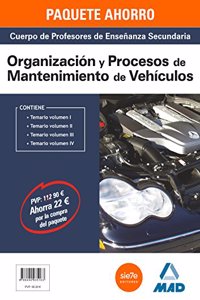 PAQUETE AHORRO ORGANIZACION Y PROCESOS DE VEHICULOS CUERPO DE PROFESORES DE ENSENANZA SECUNDARIA (Spanish Edition)