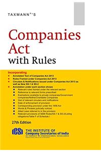 Companies Act with Rules (Hardbound Pocket Edition) (27th Edition 2017)