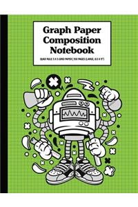 Graph Paper Composition Notebook Quad Rule 5x5 Grid Paper - 150 Sheets (Large, 8.5 x 11