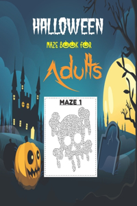 Halloween Maze Book For Adults