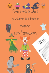 Sto imparando a scrivere lettere e numeri con Halloween