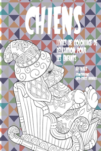 Livres de coloriage de relaxation pour les enfants - Conceptions anti-stress Animaux - Animaux - Chiens