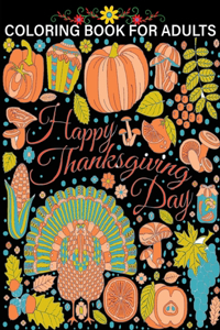 coloring book for adults happy thanksgiving day