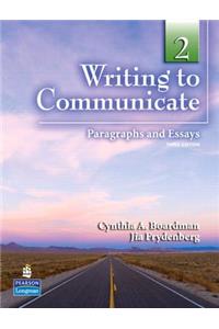 Writing to Communicate 2 3/E Stbk 235116