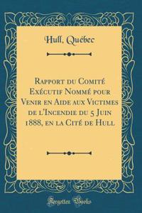 Rapport Du ComitÃ© ExÃ©cutif NommÃ© Pour Venir En Aide Aux Victimes de l'Incendie Du 5 Juin 1888, En La CitÃ© de Hull (Classic Reprint)