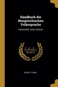 Handbuch der Neugriechischen Volkssprache
