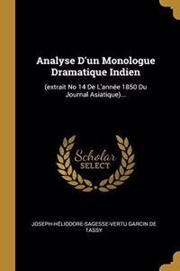 Analyse D'un Monologue Dramatique Indien