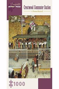 Crestwood Commuter Station Norman Rockwell 1000-Piece Jigsaw