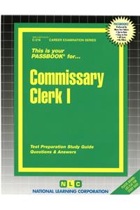 Commissary Clerk I