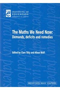 The Maths We Need Now