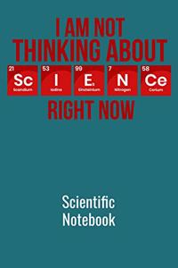 I Am Not Thinking About Science Right Now Scientific Notebook