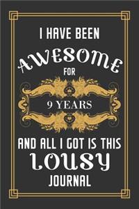 9th Birthday Journal