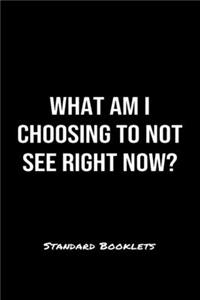 What Am I Choosing To Not See Right Now?