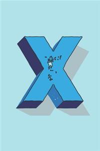 Letter X Monogram Notebook