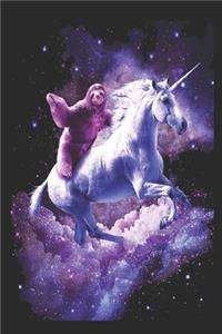 Faultier reitet Einhorn