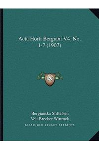 Acta Horti Bergiani V4, No. 1-7 (1907)