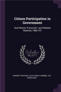 Citizen Participation in Government