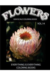 Flowers, The Grayscale Coloring Book Vol.14
