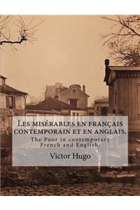 Les misérables en français contemporain et en anglais.