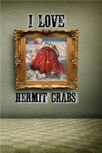 I Love Hermit Crabs: A 6 x 9 Lined Journal Notebook