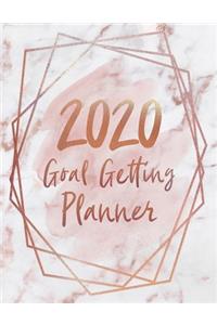 2020 Goal Getting Planner - The Best Is Get to Come - Rose Gold Marble